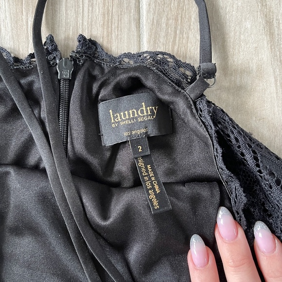 [Laundry by Shelli Seal] Lace Black Cocktail Dress - Picture 4 of 5